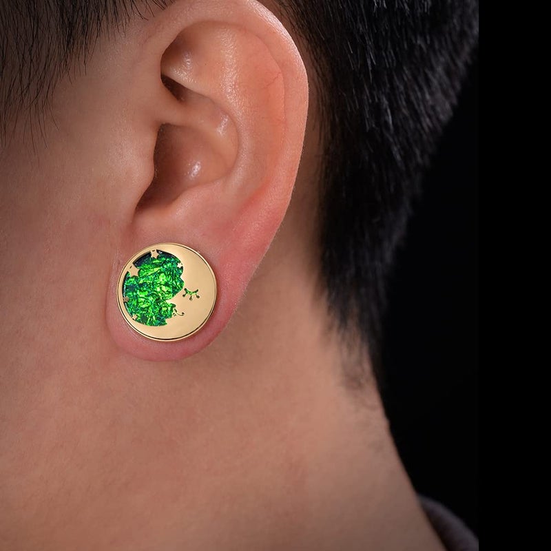 ERKUOO 2PCS Sun Moon Ear Gauges Screw Ear Tunnels Plugs Flesh Stretchers Piercing Earrings Hangers Expander 00g(10mm) - Image 2
