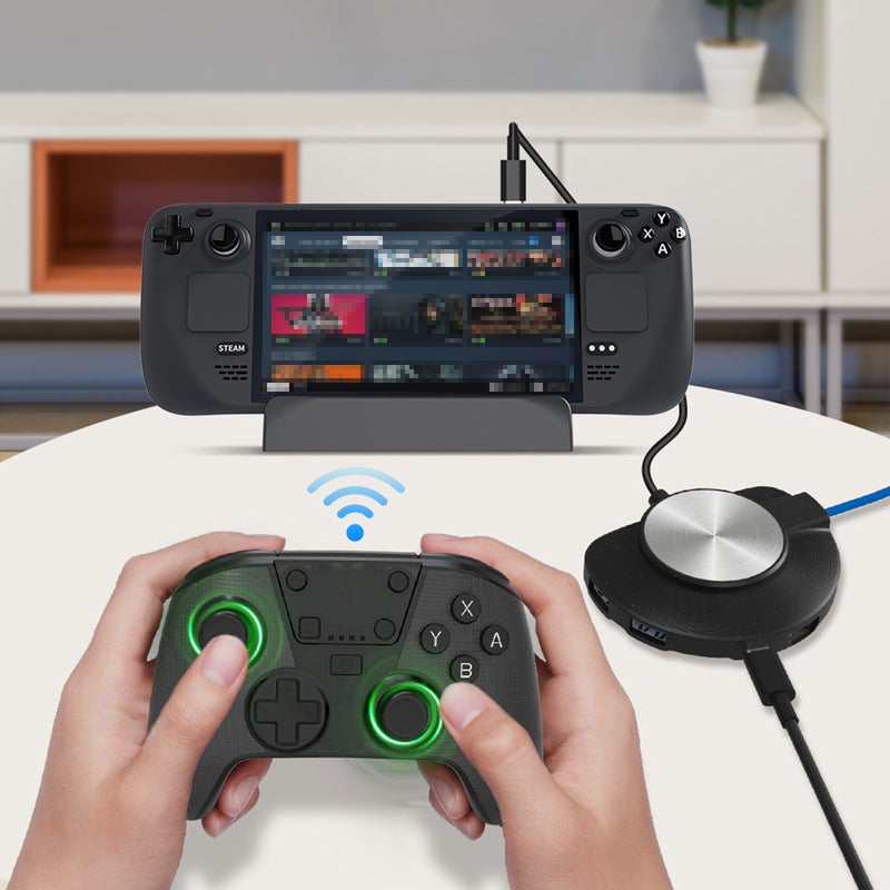 محول شاشة تلفزيون عالمي لـ JYS Steam Deck/Switch OLED/Switch مع منفذ شبكي محول تلفزيون محمول ومقبض محول شبكة LAN - Image 5