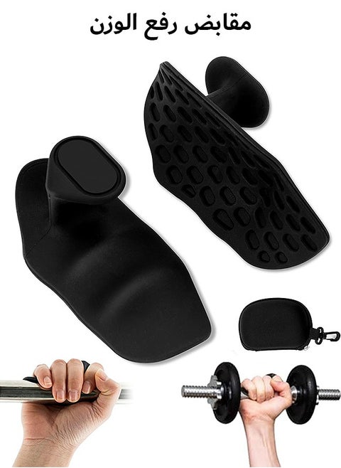 2 Pcs Weight Lifting Grips Pads, Rubber Ergonomics Anti-Slip Workout Grips, for Gym Training and Exercise Weight Lifting Dumbbell Deadlift Bar Pad Pull Up