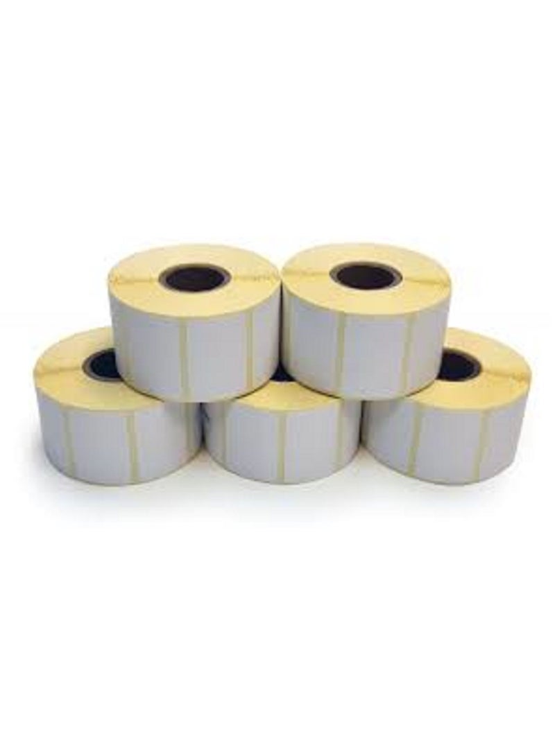 Generic 5 PIECE 38 * 25 THERMAL PAPER FOR BARCODE PRINTER  - Image 1