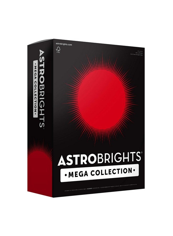 Astrobrights Mega Collection Colored Cardstock Ultra Red 320 Sheets 65 Lb/176 Gsm 8.5 X 11 More Sheets! (91682)  - Image 1