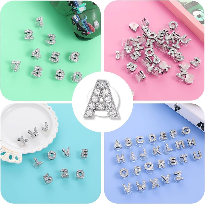 klarako Letters Numbers Shoe Charms, A-Z Letters & 0-9# Numbers Clog Charms DIY Shoes Pins for Boy Girl Teens Men Women and Adults - Image 2