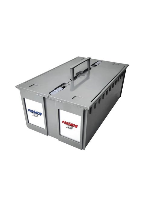 BCW 2-Row Graded Collectible Card Bin - Gray | Stackable, Acid-Free Plastic Trading Card Box | Customizable Card Storage with Additional Partitions | Compatible with PSA, BGS, SGC, CSG, HGA (Single)