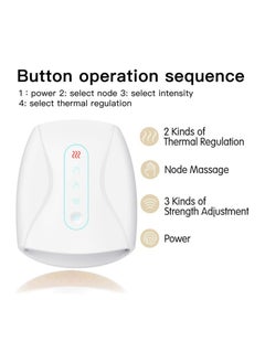 General Electric Hand Massager Machine Palm Finger Acupoint Wireless Massage With Air Pressure And Heat Compression For Pain Relief  - Image 3