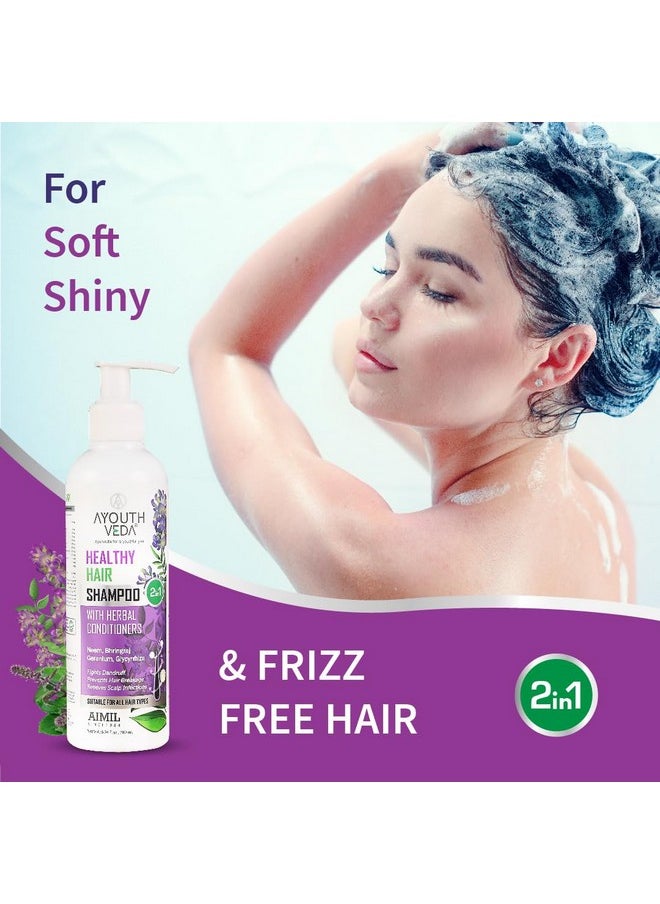 AYOUTHVEDA Healthy Hair Shampoo 200Ml With Bhringraj And Shikakai | Best Hair Shampoo For Women | Control Hair Breakage & Dandruff | Herbal Conditioner & Cleansers(Pack Of 1; 200Ml)  - Image 4