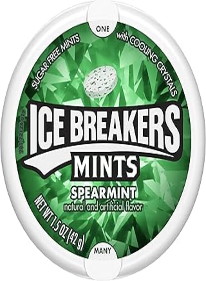 مكعبات ثلج بنكهة النعناع من ICE Breakers، علبة 1.5 أونصة