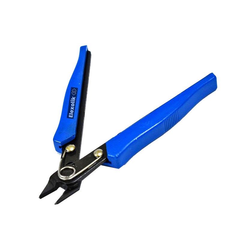 Elexolik Wire Cutter Nipper Tool with Sharp Edge Blades for Cutting and Pilling Steel, Copper, Aluminium Wires Use for Multipurpose Servicing Electrician Work (Lenght : 12cm,1Pc) Blue - Image 5