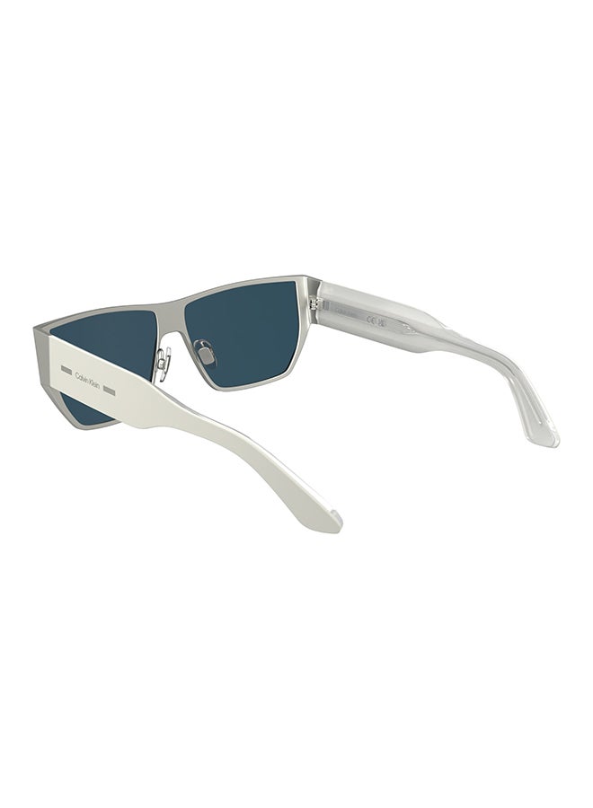 CALVIN KLEIN Full Rim Metal Calvin Klein Sun Ck25102S 5915 (045) Matte Silver - Image 2