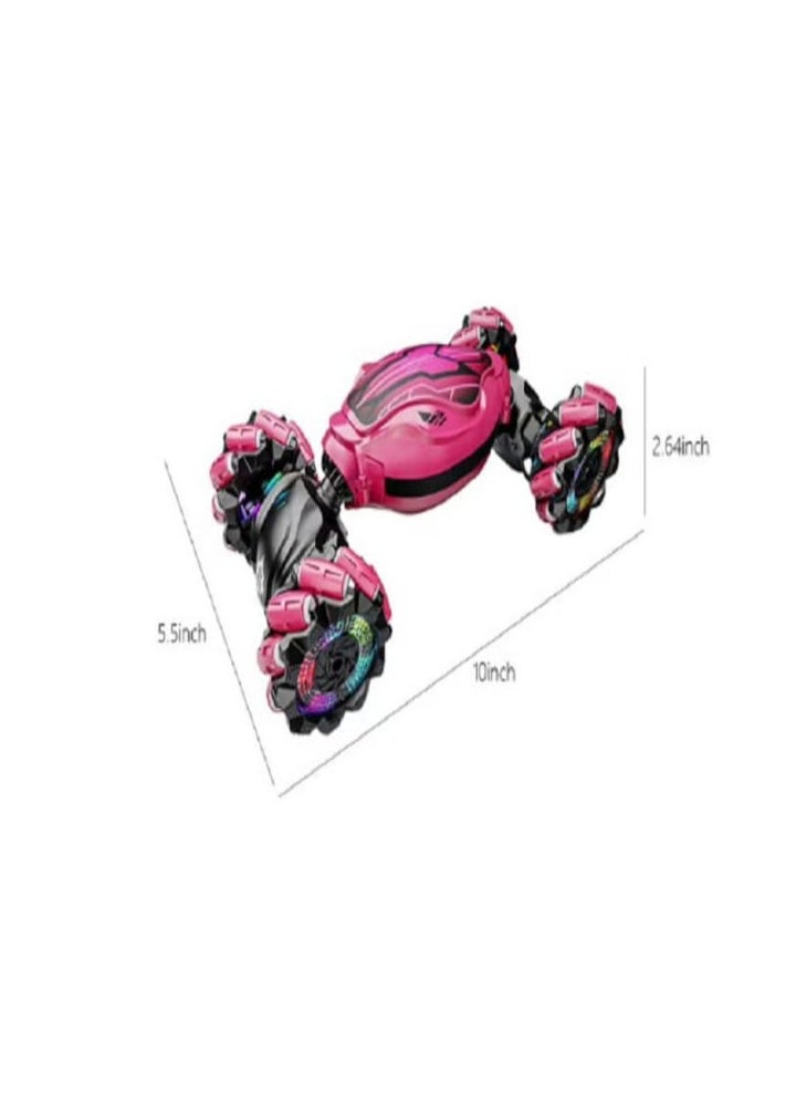 Generic - Gesture Control Car, 2.4GHz 4WD Gesture Sensitive Remote Drift Car with Lights and Music, Hand Controlled Cars for Drifting, 360 Degree Rotating Rotating Toy Car for Kids (Pink) - Image 1
