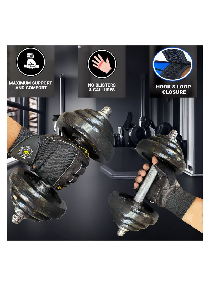 سبال قفازات تمرين من الجلد الحقيقي، قفازات رياضية قابلة للتنفس، قفازات رفع الأثقال للرجال والنساء، قفازات رياضية بدون أصابع مع دعم للمعصم، تدريب رفع الأثقال وركوب الدراجات - Image 2