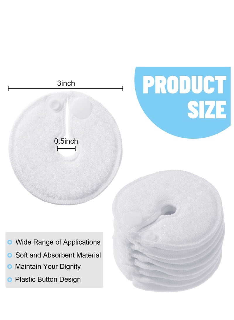 KASTWAVE 20 Pack G Tube Button Covers G Tube Pads Holder Peritoneal Abdominal Feeding Tube Supplies Soft Absorbent Cotton Pads Nursing Pads Peg Tube Accessories, White, 3 Inch - Image 4
