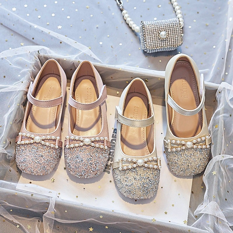 Princess Shoes for Girls 2026 Spring and Autumn New Low-Heeled Dress Shoes Children''s Runway Performance Leather Shoes Crystal Shoes - Image 4