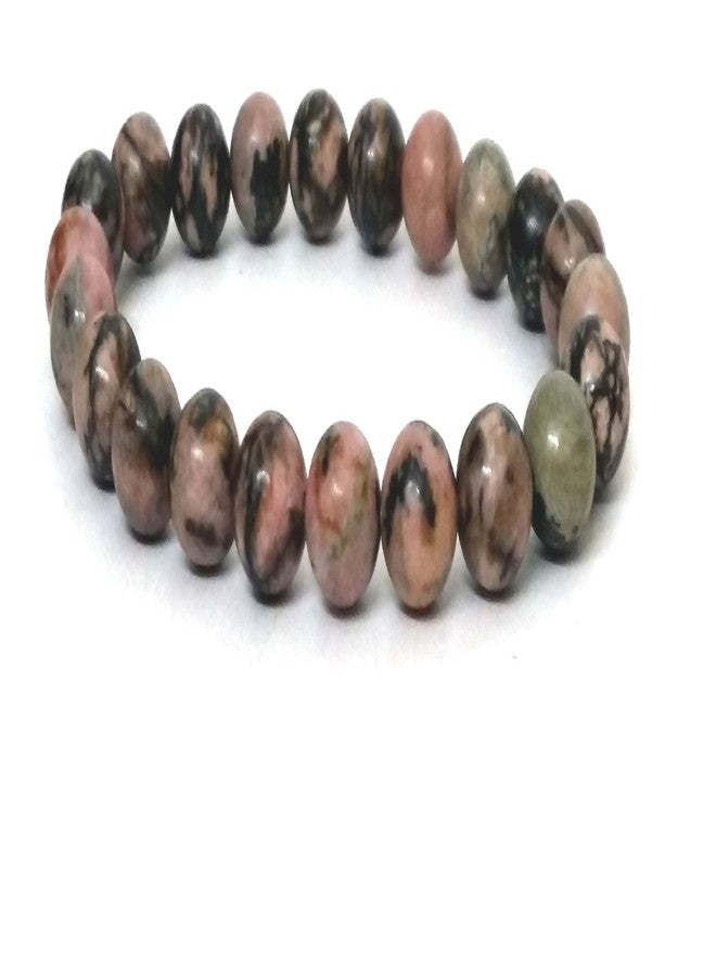 ASTROGHAR Rhodonite 8 mm stretch bracelet for men & women - Image 2