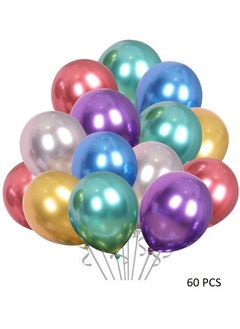 Generic Multicolor Chrome Metallic Helium Balloons 60 PCS Pack  - Image 1