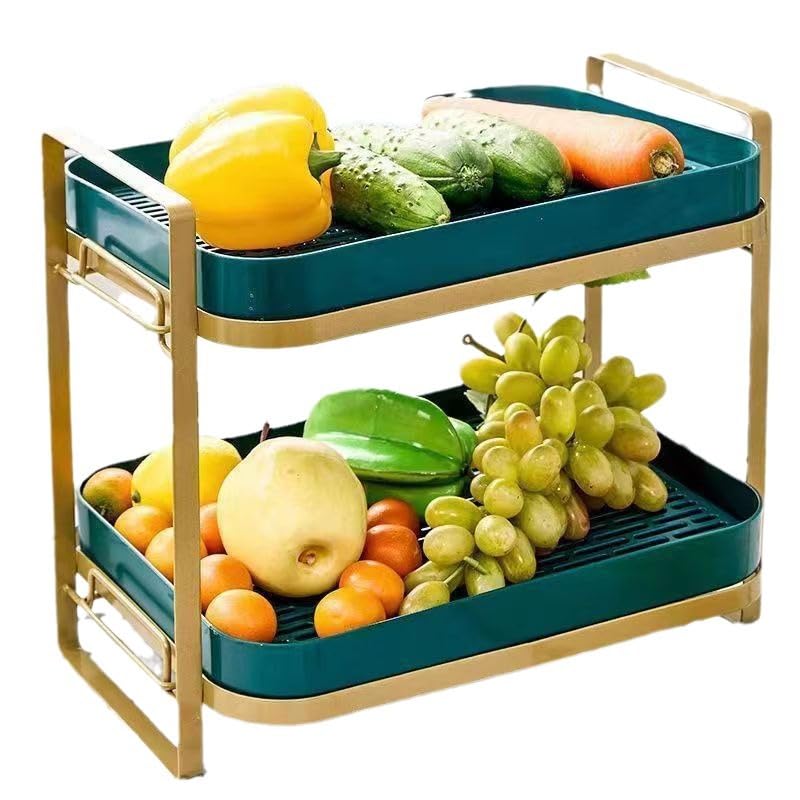 Ndola Double Drain Shelf Organiser Multipurpose Storage Rack for Bathroom Room Kitchen Cosmetics Stationery Wardrobe Sink Utensils Vegetable Drying Shelf 1 - Image 2