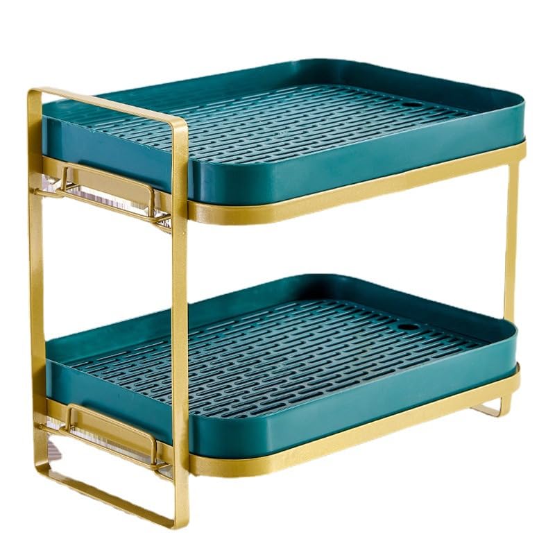 Ndola Double Drain Shelf Organiser Multipurpose Storage Rack for Bathroom Room Kitchen Cosmetics Stationery Wardrobe Sink Utensils Vegetable Drying Shelf 1 - Image 5