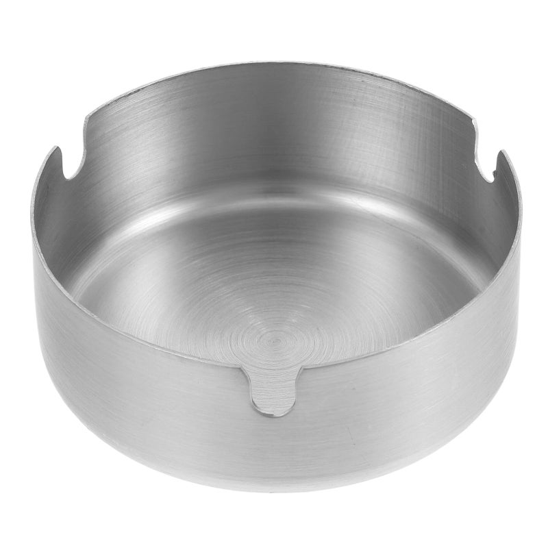 Heavy Duty 8Cm Stainless Steel Ashtray for Indoor Outdoor Tabletop Use - Image 2