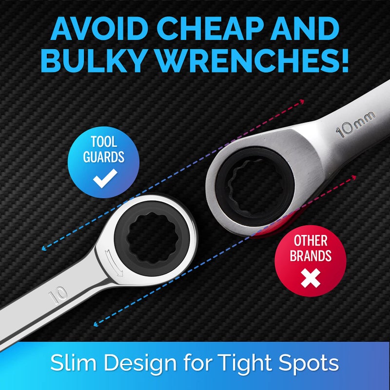 TOOLGUARDS 10mm Ratchet Wrench SLIM DESIGN 10mm Wrench - Image 4