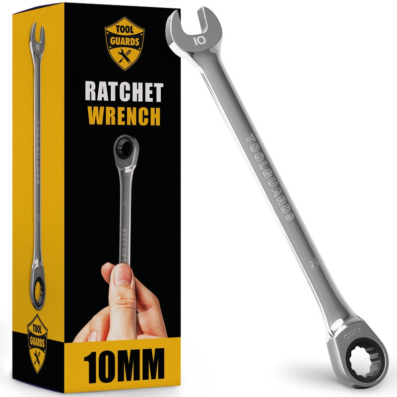 TOOLGUARDS 10mm Ratchet Wrench SLIM DESIGN 10mm Wrench - Image 1