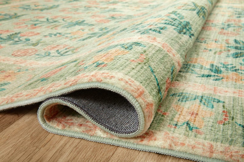 Loloi Rifle Paper Co. Eden Collection EDE-01 Mughal Rose Moss 5'-0" x 7'-6" Area Rug feat. CloudPileâ„¢ - Image 4