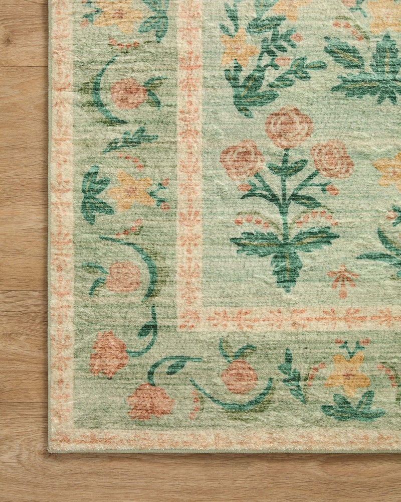 Loloi Rifle Paper Co. Eden Collection EDE-01 Mughal Rose Moss 5'-0" x 7'-6" Area Rug feat. CloudPileâ„¢ - Image 5