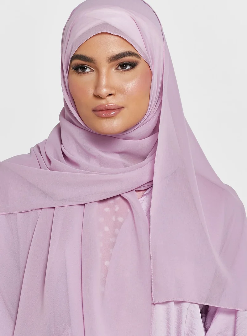 Khizana Ruched Detailed Abaya With Sheila
