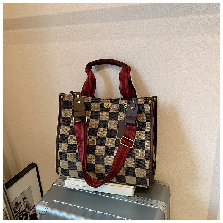 Casual Large Capacity Bag Women'S Fashionable Simple Shoulder Crossbody Bag Commuter Tote Bag