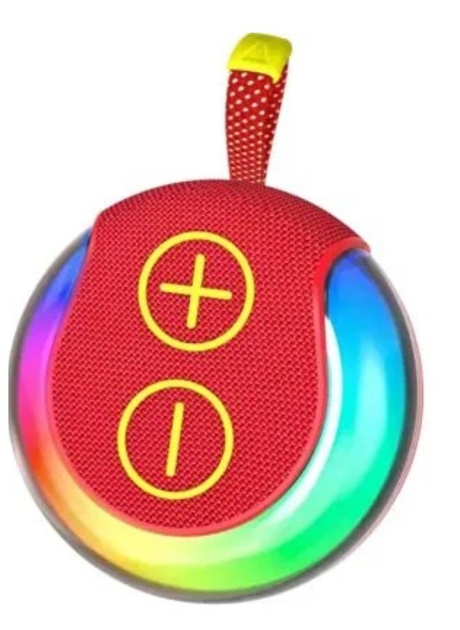 هينو تيكو HainoTekoGermany S40 Portable Wireless Bluetooth Speaker With Hifi Sound Quality Button Control and RGB Lighting (Red) - Image 5