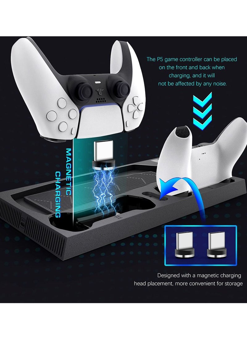 NIBEMINENT For PS5 radiator + handle charger + multi-function PS5 storage base  - Image 4