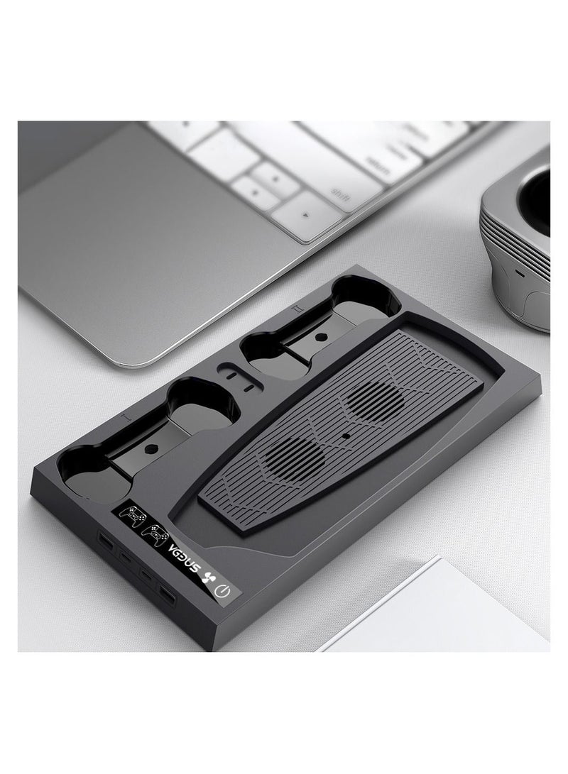 NIBEMINENT For PS5 radiator + handle charger + multi-function PS5 storage base  - Image 3