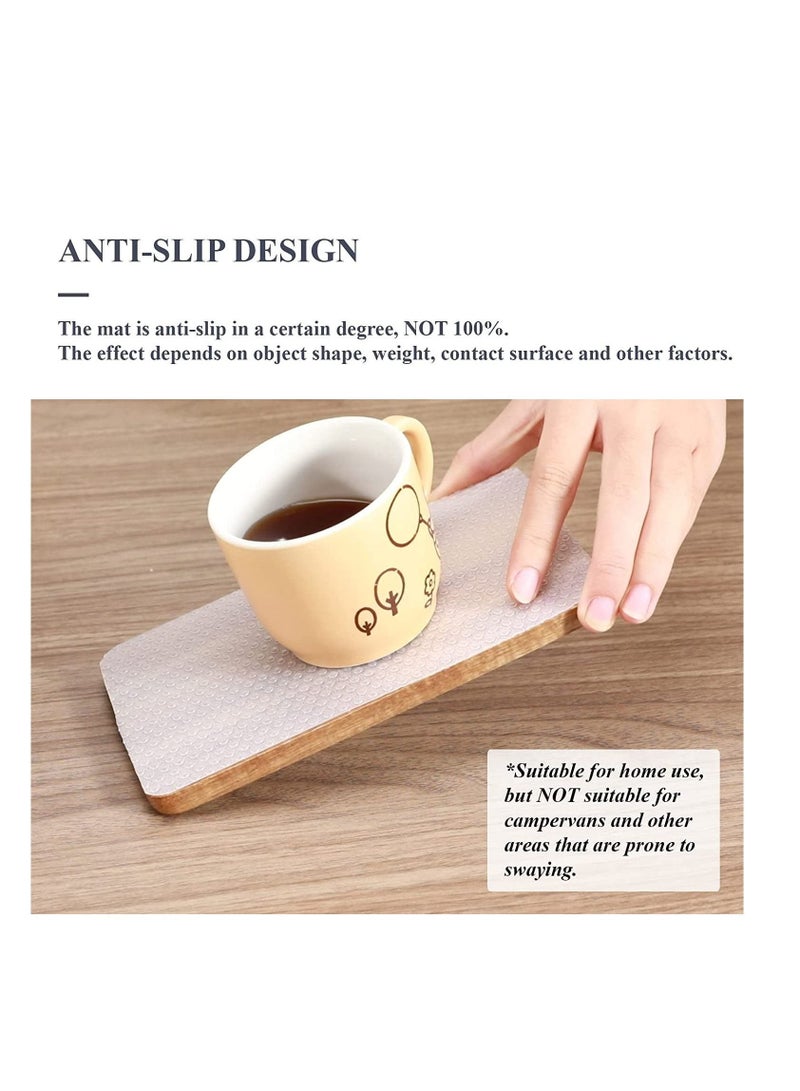 NIBEMINENT Shelf Liners, 17.5 in x16.4 ft EVA Non-Adhesive Drawer Mats, Cupboard Pad, Kitchen Cabinet Lining Fridge Cushion for Home Office (Clear/Dot, 44.5x500cm) - Image 5