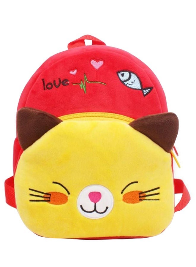 NIBEMINENT 3D Cute Cat Pattern Pre School Plush Backpack 23 x 21centimeter  - Image 1