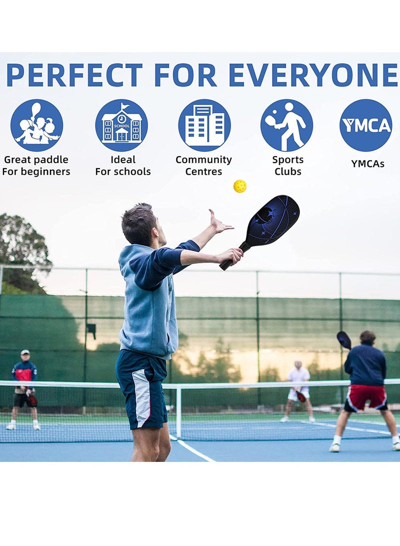 MIXDE Pickleball Paddles, Pickleball Set with 2 Premium Wood Pickleball Paddles,  4 Pickleball Balls & Carry Bag, Pickleball Paddle with Cushion Comfort Grip, Gifts for Men Women - Image 2