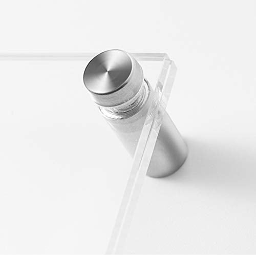 Meetu Standoff Screws for Wall Mount Acrylic Picture Frame Hardware 12 x 1 Aluminum Silver Finish Nails for Acrylic Glass Sign Holder 4 Pcs - Image 3