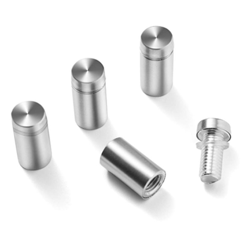 Meetu Standoff Screws for Wall Mount Acrylic Picture Frame Hardware 12 x 1 Aluminum Silver Finish Nails for Acrylic Glass Sign Holder 4 Pcs - Image 2