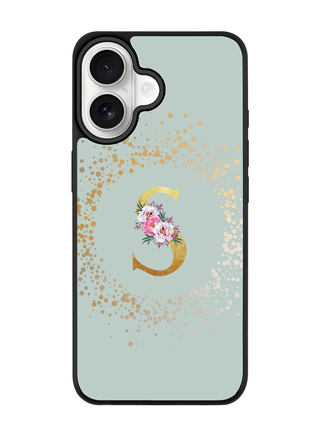 Stylizedd iPhone 17 Case, [Compatible with MagSafe] Slim Magnetic cover Phone Case iPhone 17 -Custom Monogram Floral - S  (Light Grey ) - Image 1