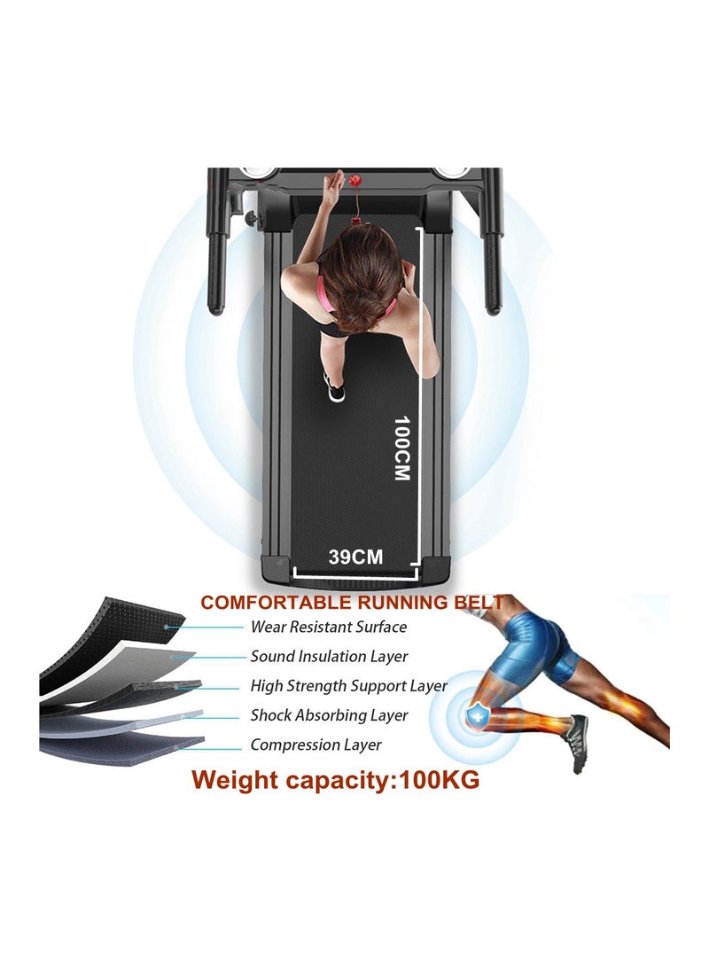 Generic Home Electric Treadmill,Indoor,Sports Fitness Treadmill,Single Function Treadmill,Fitness Equipment,With iPad Stand,Black  - Image 3