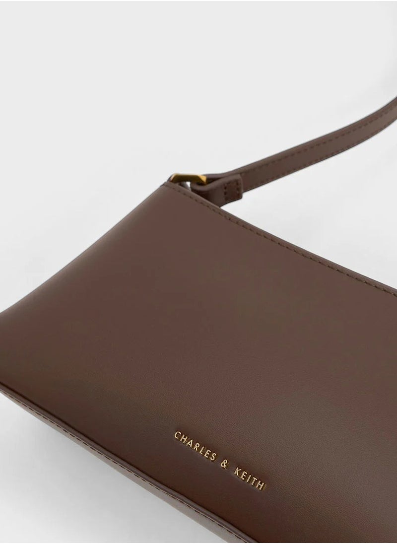 Charles & Keith Gabine Leather Trapeze Shoulder Bag  - Image 5
