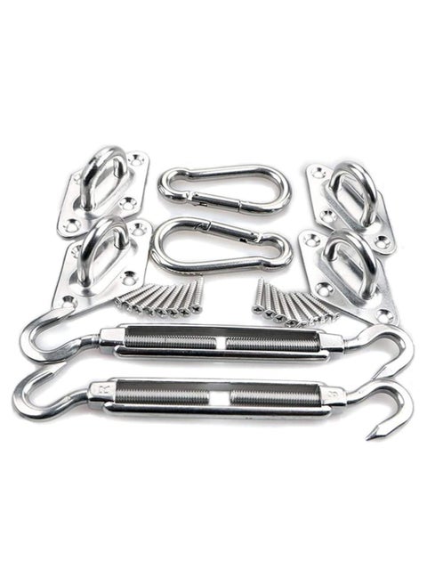 Heavy Duty Sun Shade Sail Fixing Kit for Garden Triangle and Square Rectangle - 304 Stainless Steel Sun Shade Sail Fixing Hardware Accessories Kit - Fixing Kit