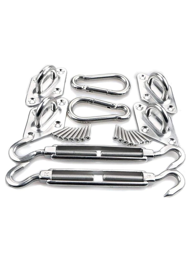 RATSAW Heavy Duty Sun Shade Sail Fixing Kit for Garden Triangle and Square Rectangle - 304 Stainless Steel Sun Shade Sail Fixing Hardware Accessories Kit - Fixing Kit  - Image 1