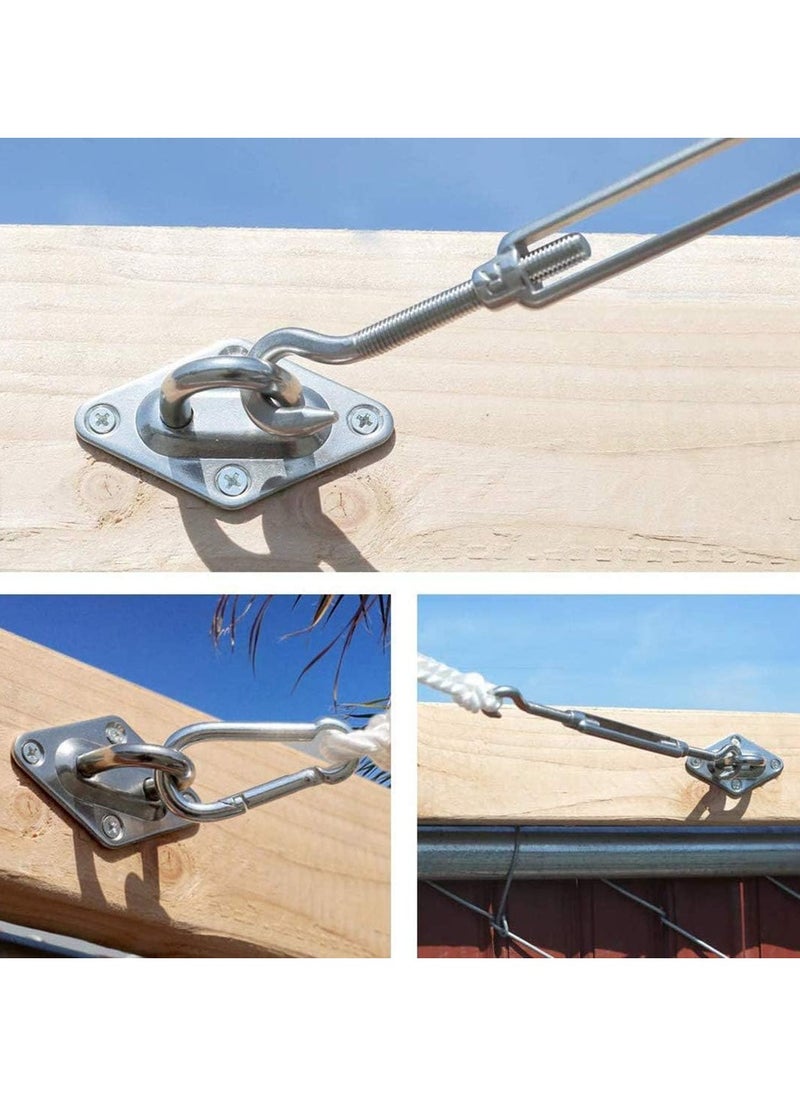 Heavy Duty Sun Shade Sail Fixing Kit for Garden Triangle and Square Rectangle - 304 Stainless Steel Sun Shade Sail Fixing Hardware Accessories Kit - Fixing Kit