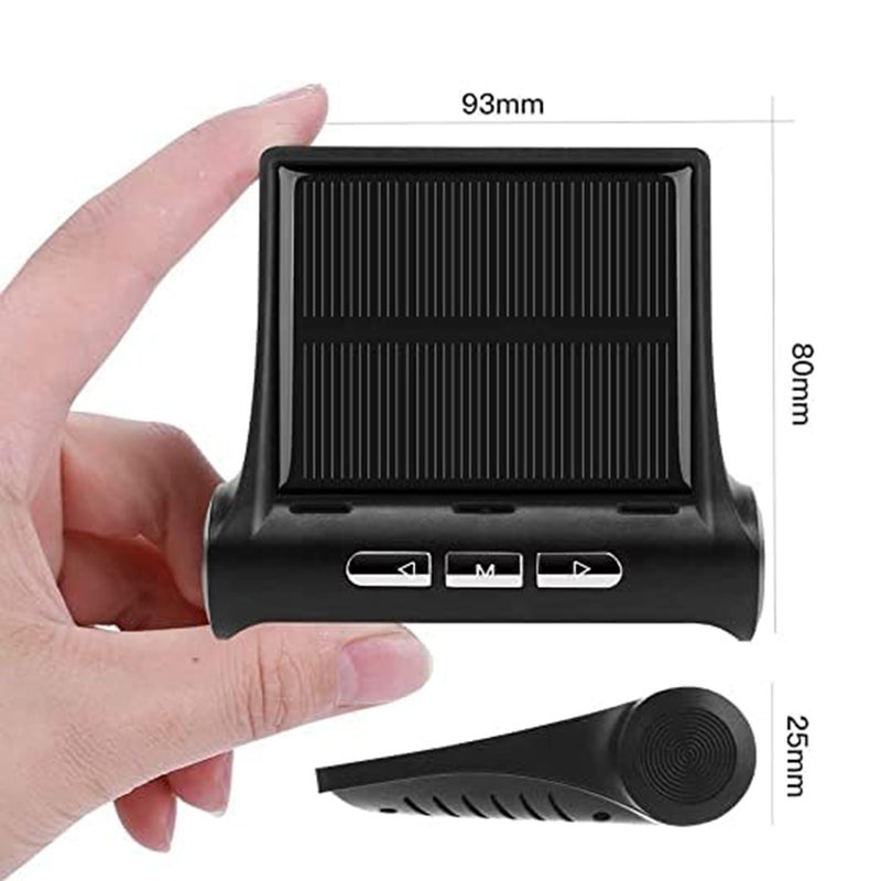 Digital car clock, portable, self-adhesive, portable, used for cars, cars, solar energy, date, temperature, LCD display screen, no wiring required, 3-in-1 digital display screen - Image 3