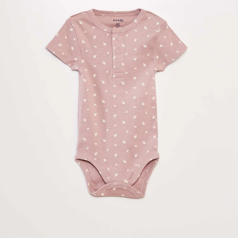 Kiabi Pack Of 3 Short-Sleeved Bodysuits Pink