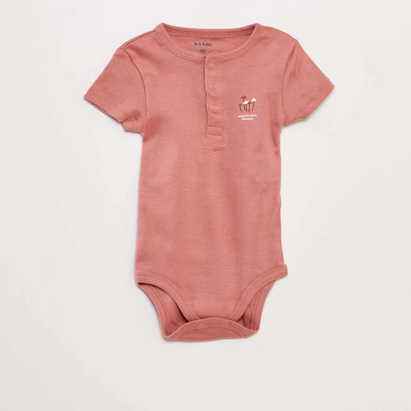 Kiabi Pack Of 3 Short-Sleeved Bodysuits Pink