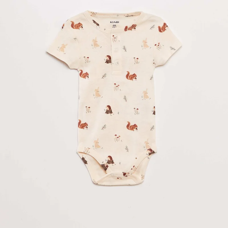 Kiabi Pack Of 3 Short-Sleeved Bodysuits Pink