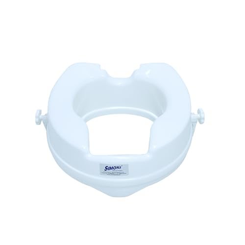 Simon's Simon’s Heavy-Duty 4 Inch Commode seat raiser – for elderly to sit and rise from commode toilets, portable seat extension for senior citizen with knee pain - Pack of 1 - Image 1