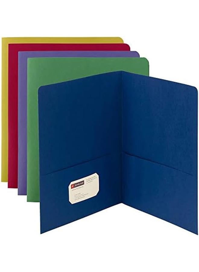 Smead Two Pocket Heavyweight File Folder Letter Size Assorted Colors 50 Per Carton 87863 - Image 2