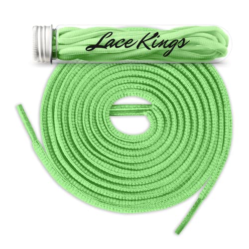 Lace Kings Oval Shoelaces (Lime Green - 49in) - Image 1