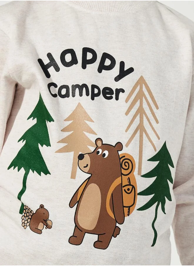 Styli Bear Graphic Print Sweatshirt