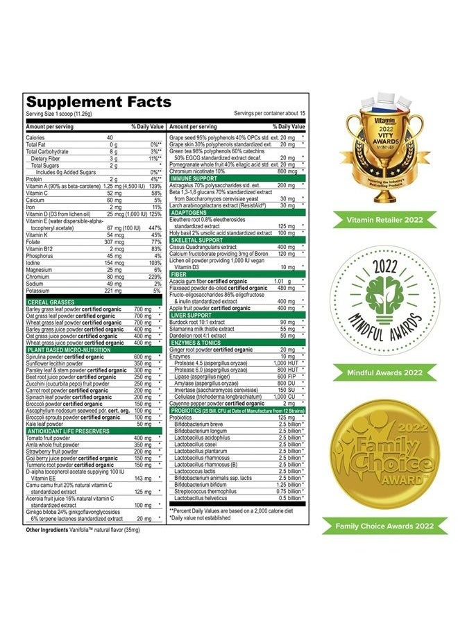 Vibrant Health - , Green Vibrance, Vegan Superfood Powder, 15 Servings - Image 1